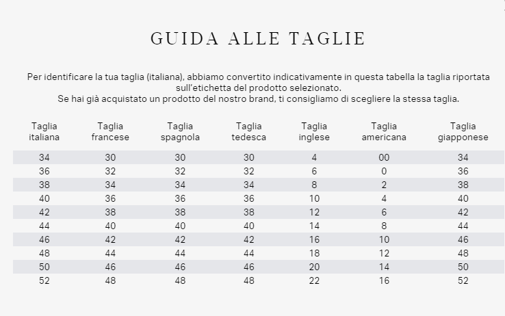 Second Life Feathers - Guida Alle Taglie